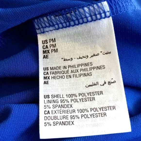 JM Collection Blue Dress W/ chiffon, Sz M, & Neckless - Picture 7 of 8